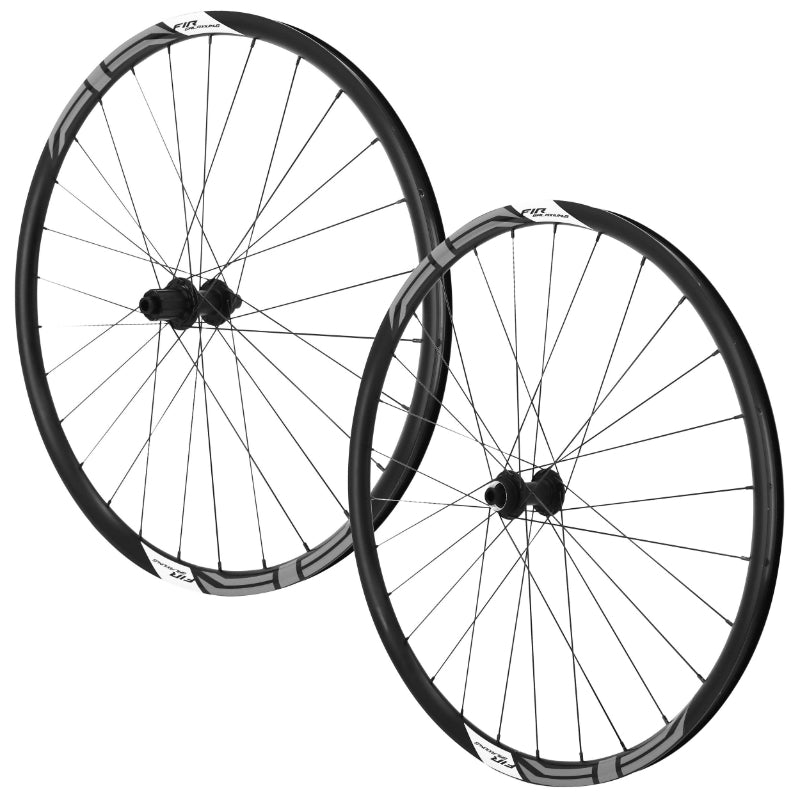 700 FIR GALAXIUM CENTERLOCK BLACK DISC GRAVEL WHEELS SHIMANO SH 11-10S CASSETTE 12-100 AND 12-142 THRU AXLE 26mm PROFILE HEIGHT (PAIR) - TUBELESS READY