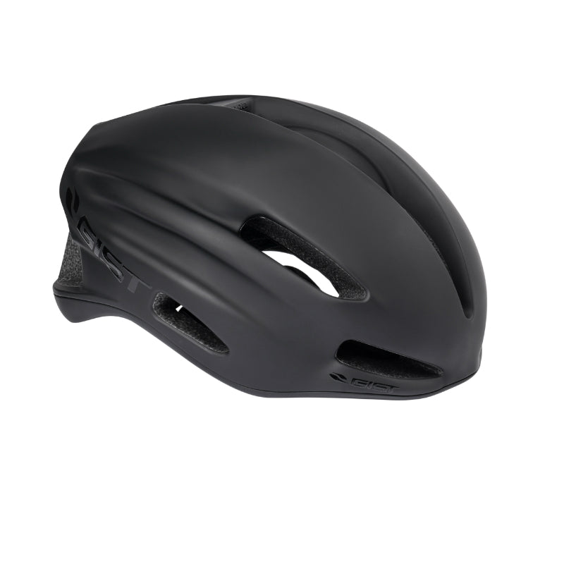 CASQUE VELO ADULTE GIST ROUTE VELOCE NOIR TAILLE 52-56 REGLAGE MOLETTE FERMETURE BOUCLE FIDLOCK MAGNETIQUE (EPS-PC)