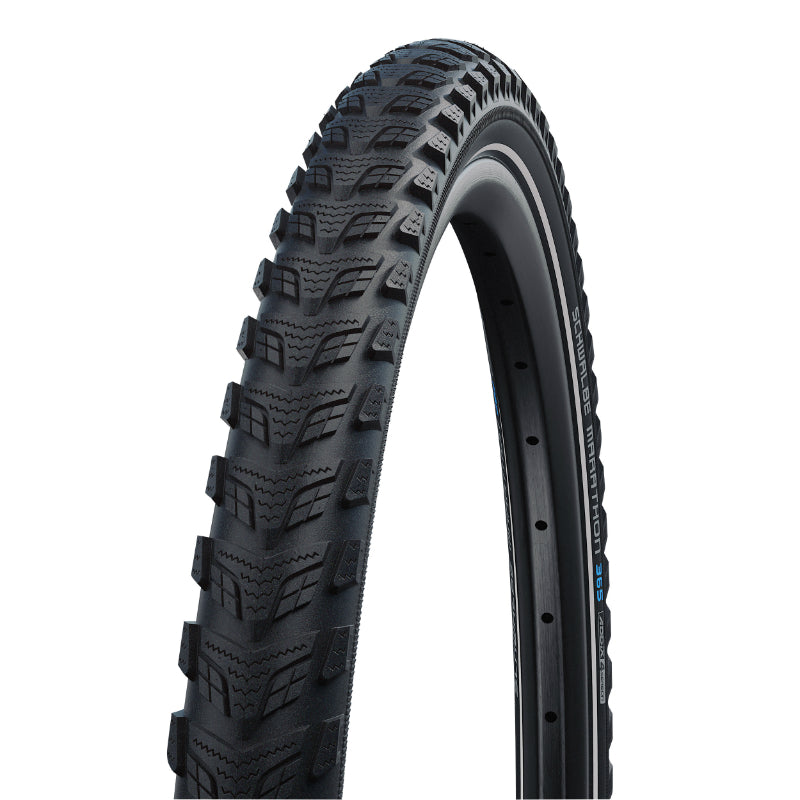 PNEU CITY 20 X 2.15 SCHWALBE MARATHON 365 NOIR TR (55-406)  RENFORT GREENGUARD 5mm FLANC REFLEX COMPATIBLE VAE