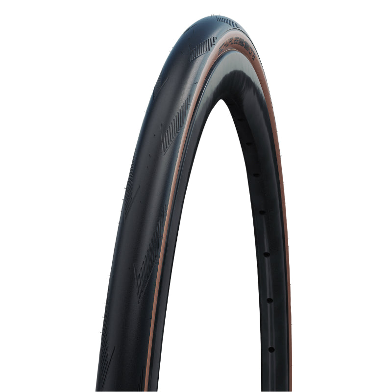 WEGBAND 700 X 28 SCHWALBE ONE RACEGUARD ADDIX TUBELESS READY TS ZWART-BEIGE (28-622)