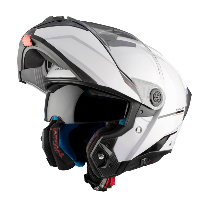 CASQUE MODULABLE MT ATOM 2 SV DOUBLE ECRANS UNI BLANC BRILLANT    XS (ECE 22.06 P-J)