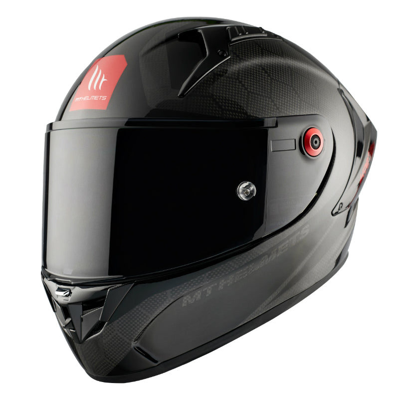 CASQUE INTEGRAL MT KRE+S FIBRE CARBONE A11 NOIR BRILLANT   S (ECE 22.06 HOMOLOGUE FIM) (INCLUS PINLOCK, JEU DE 5 TEAR OFF, ECRAN TRANSPARENT, ECRAN DARK SAC ET HOUSSE DE TRANSPORT)