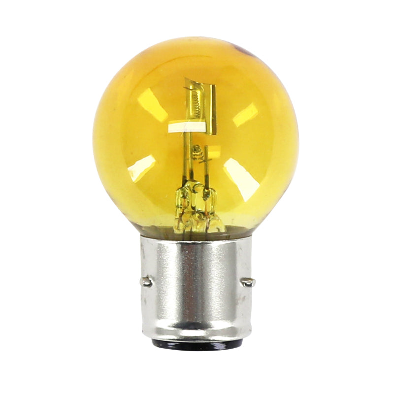 AMPOULE-LAMPE STANDARD  6V 35-35W CULOT BA21d JAUNE (PROJECTEUR) (VENDU A L'UNITE)  -SELECTION P2R-