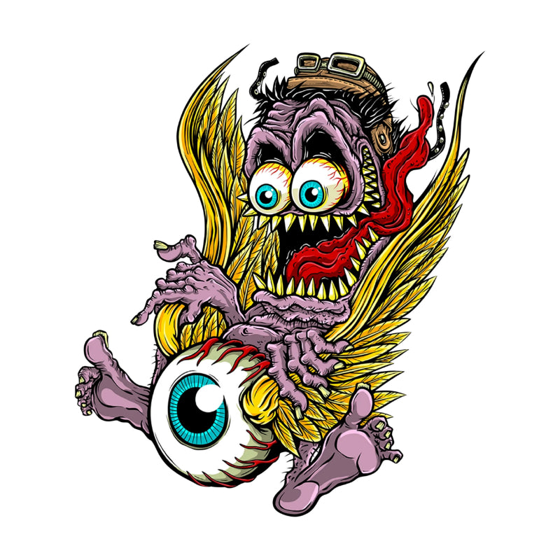 STICKER-STICKER LETHAL THREAT MINI MONSTER FLYING EYEBALL (60x80mm)