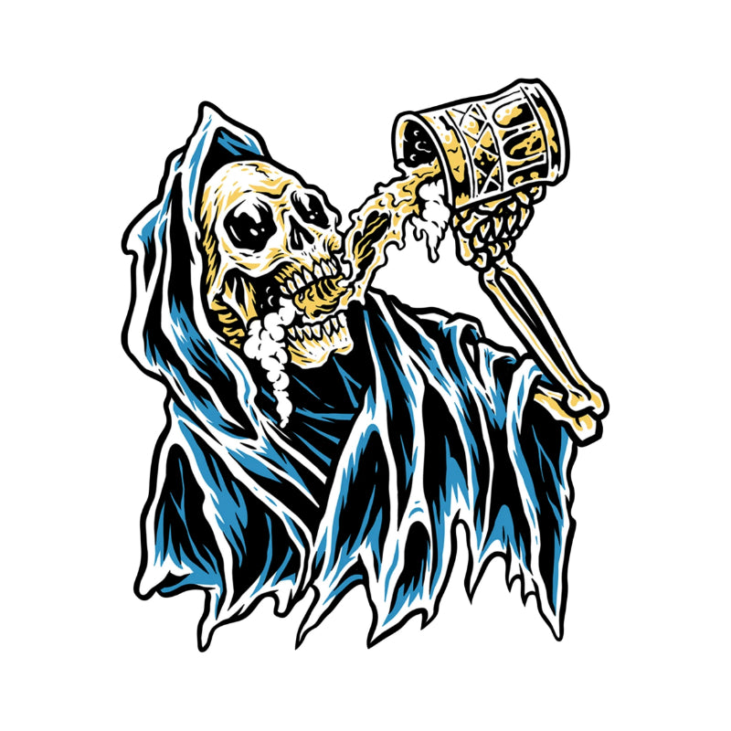 AUTOCOLLANT-STICKER LETHAL THREAT MINI BEER REAPER (60x80mm)