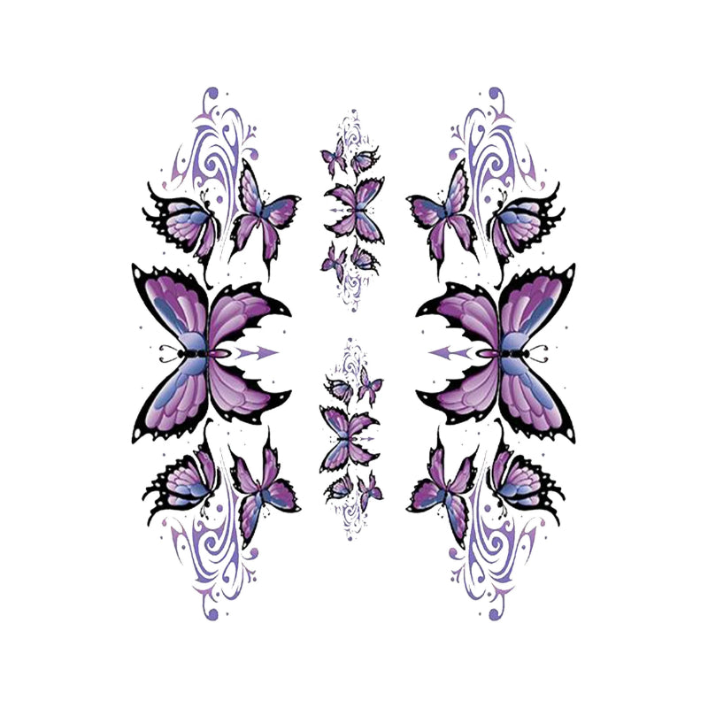 AUTOCOLLANT-STICKER LETHAL THREAT PURPLE BUTTERFLY (DROIT ET GAUCHE) (150x200mm)