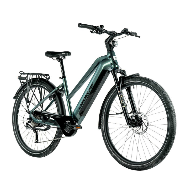 ELEKTRISCHE FIETS-VAE VTC 29 LEADER FOX SANDY 2024 VROUWEN BRILJANT EMERALD GREEN 9V MOTOR BAFANG ACHTERWIEL 36V 45Nm 20Ah BATTERIJ (18'' - H46cm - MAAT M - VOOR VOLWASSENEN VAN 168cm tot 178cm)