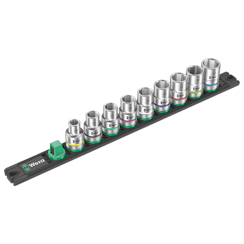 WERA 8790 HMC ZYKLOP 1-2 SOCKET (SET 9 PIECES) -GERMAN BRAND FOR WORKSHOPS-