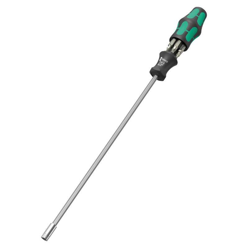 WERA 27 SB KRAFTFORM KOMPAKT 27 XL SHK 1-4 BIT HOLDER SCREWDRIVER BLADE LENGTH 300 mm (WITH INTEGRATED BIT RESERVE) BLACK-GREEN (SOLD INDIVIDUALLY) -GERMAN BRAND FOR WORKSHOPS-