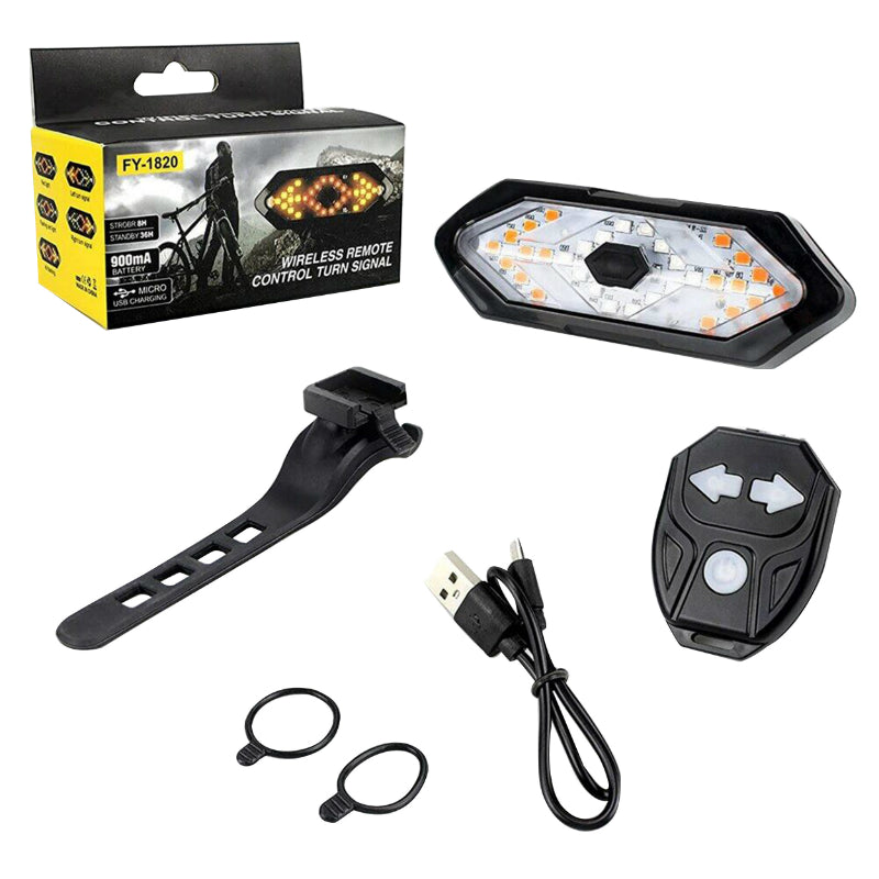 BIKE LIGHTING - REAR USB SCOOTER ON SEAT POST - SEAT STAYS - REAR LED SCOOTER AXLES (INTEGRATED INDICATOR + REMOTE CONTROL HANDLEBAR MOUNTING) -P2R-