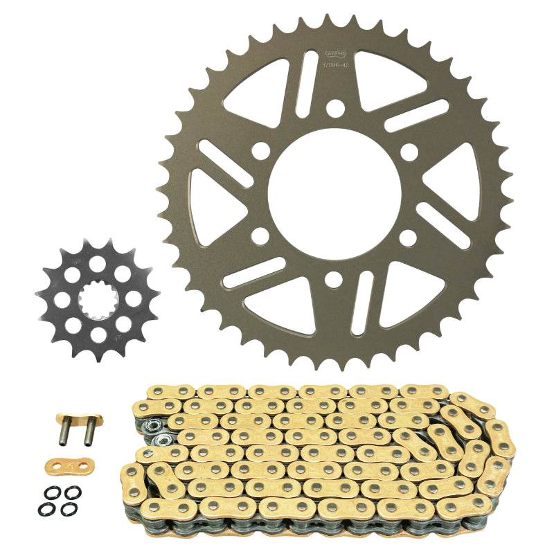 KIT CHAINE ADAPTABLE KAWASAKI 1000 Z1000 ABS 2010+2013  520  15x42  (DIAM COURONNE 80-104-10.5)  (DEMULTIPLICATION ORIGINE)  -AFAM-