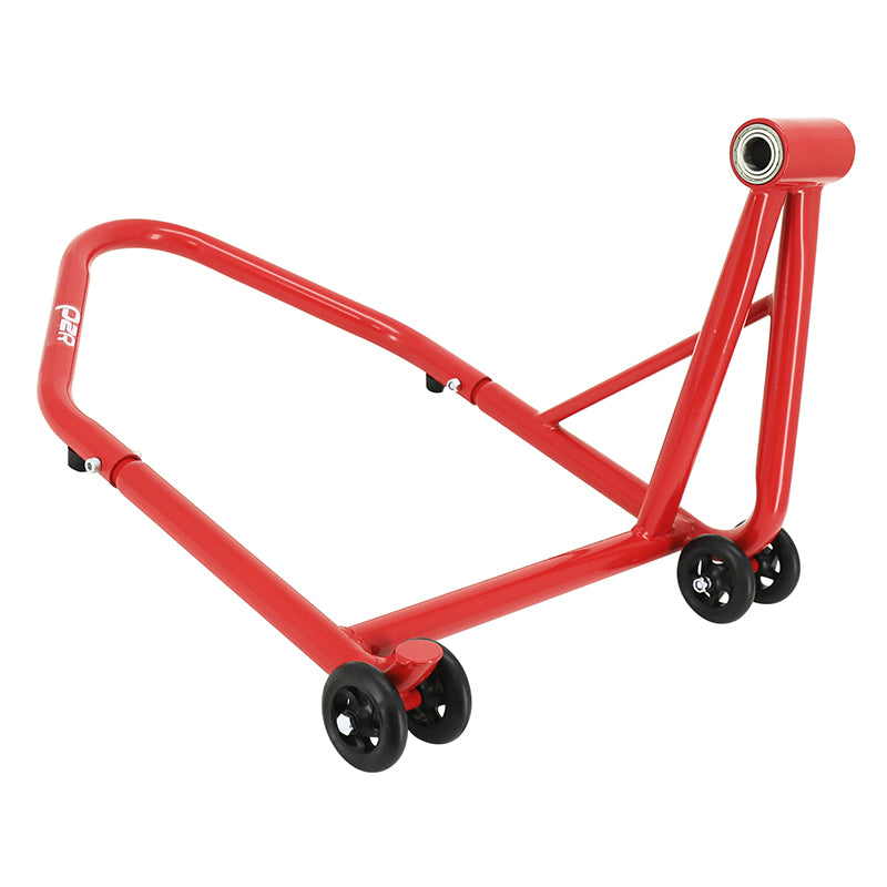 LEVE-BEQUILLE MOTO STAND P2R ARRIERE MONOBRAS ACIER ROUGE (PRISE A GAUCHE)