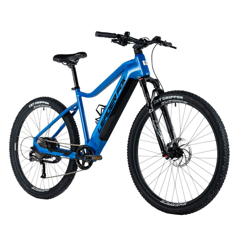 VELO ELECTRIQUE-VAE VTT 29 LEADER FOX ARIMO 2024 HOMME BLEU BRILLANT 9V MOTEUR ROUE AR BAFANG 36V 45Nm BATTERIE 20Ah (19'' - H48cm - TAILLE L - POUR ADULTE DE 178cm à 185cm)