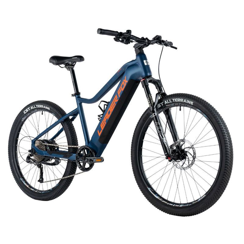 VELO ELECTRIQUE-VAE VTT 27,5 LEADER FOX ARIMO 2024 HOMME BLEU MAT 9V MOTEUR ROUE AR BAFANG 36V 45Nm BATTERIE 20Ah (16'' - H42cm - TAILLE S - POUR ADULTE DE 158cm à 168cm)