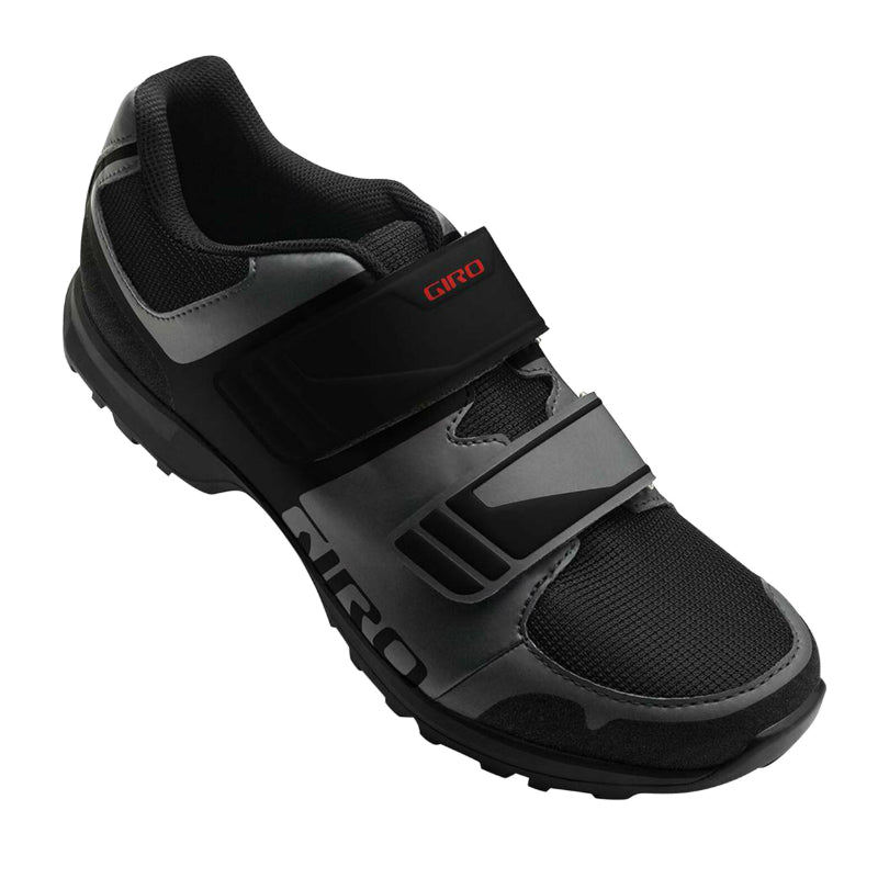 GRAVEL SHOE - MTB GIRO BERM K257 BLACK-DARK GREY T40 DOUBLE VELCRO FIXING SPD COMPATIBLE (PAIR)