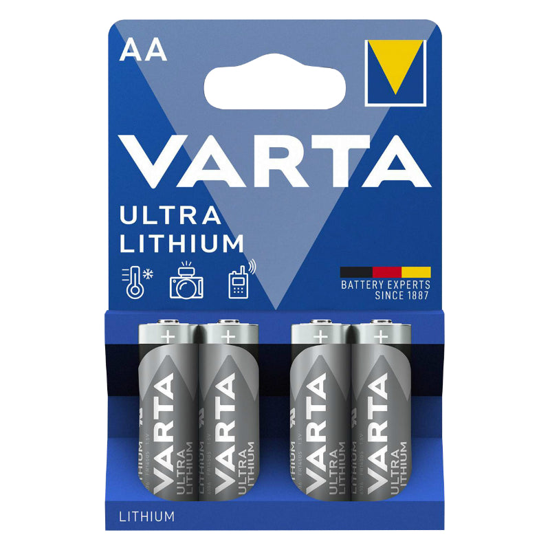 LR06 1,5V VARTA ULTRA LITHIUM AA BATTERIJ (VERKOCHT PER 4)