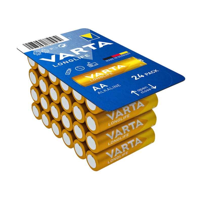 PILE LR06  1.5V  VARTA ALCALINE LONGLIFE AA BOITE REFERMABLE (VENDU PAR 24)