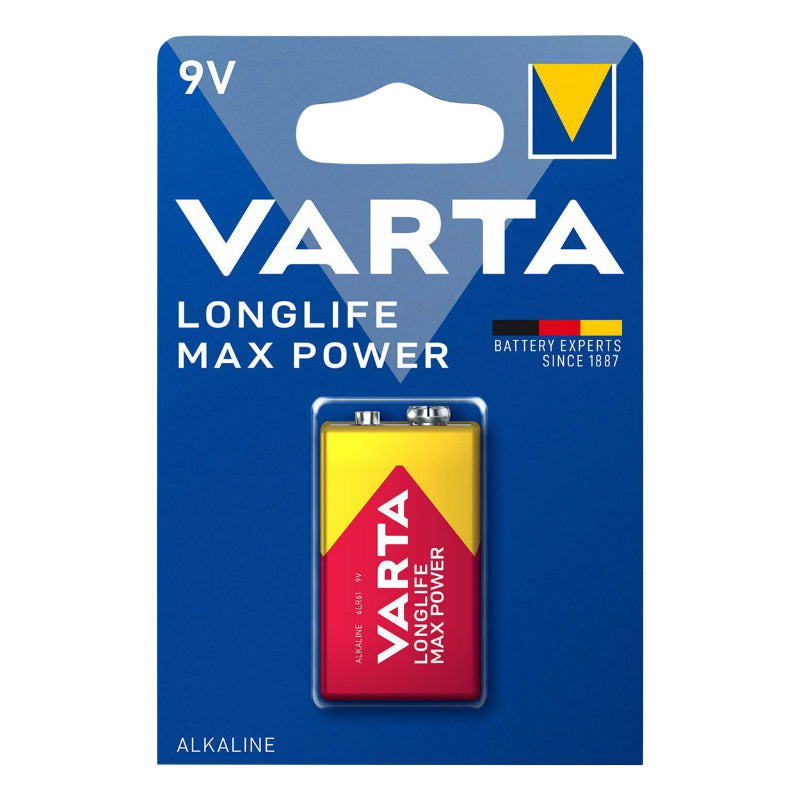 6LR61 9V VARTA ALKALINE BATTERIJ LANGE LEVENSDUUR MAX. VERMOGEN (AFZONDERLIJK VERKOCHT)