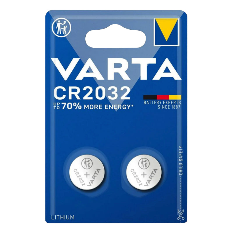 KNOOPBATTERIJ CR2032 VARTA LITHIUM 3V (VERKOCHT PER 2)