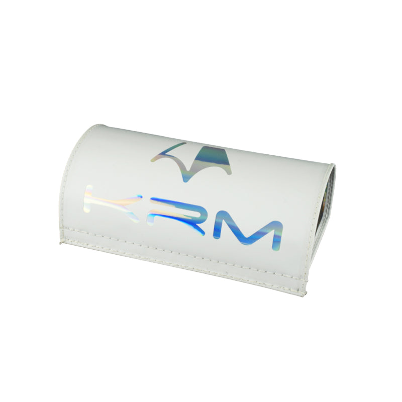 MOUSSE DE GUIDON MOTO CROSS KRM PRO RIDE BLANC MAT, LOGO HOLOGRAPHIQUE POUR GUIDON SANS BARRE