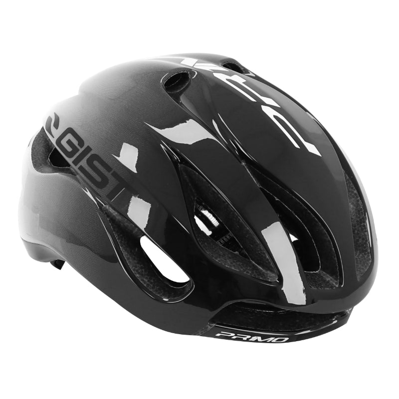 GIST ROAD ADULT BICYCLE HELMET PRIMO RESTYLING BLACK-WHITE FULL IN-MOLD SIZE 56-62 ADJUSTMENT WHEEL 230GRS