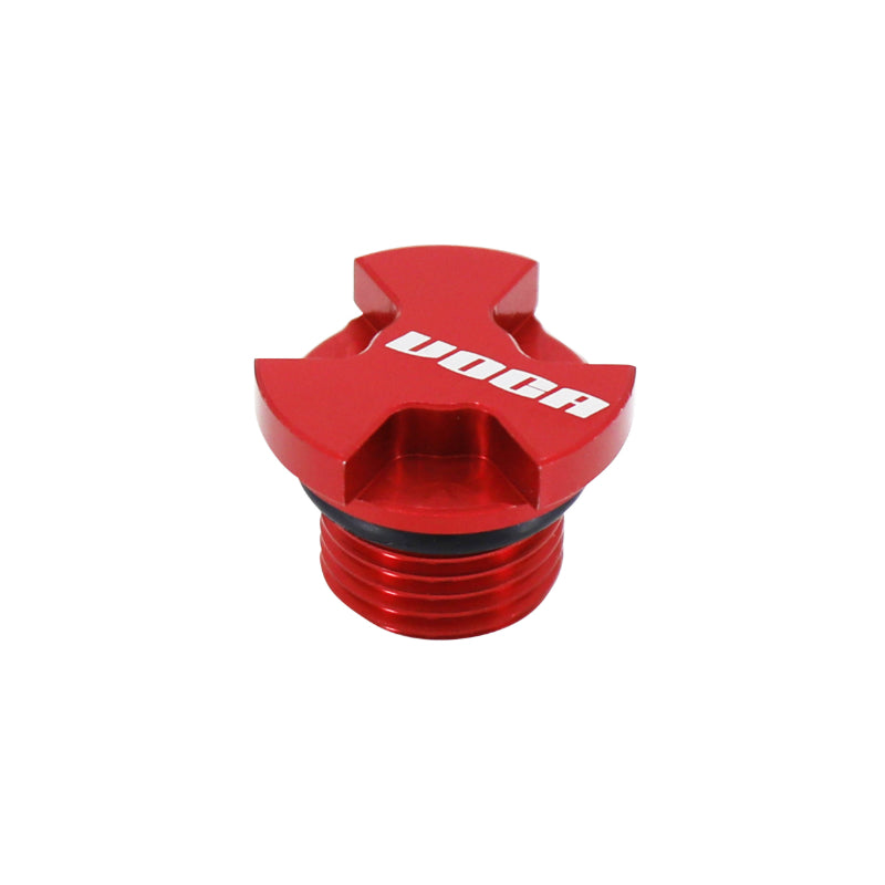 BOUCHON D'HUILE 50 A BOITE VOCA EVO V2 POUR DERBI 50 SENDA, GPR (MOTEUR EURO 2, 3, 4) ALU CNC ROUGE