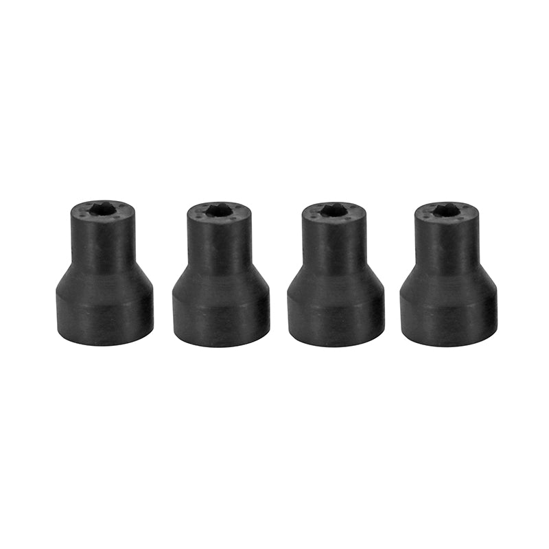 NUT COVER, AVOC INDICATOR THREAD DIAM 8 mm BLACK RUBBER (SOLD IN SET OF 4)