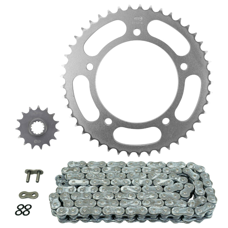 KIT CHAINE ADAPTABLE VOGE 500 R 2020+  520  15x45  (DIAM COURONNE 125-150-10.50)  (DEMULTIPLICATION ORIGINE)  -AFAM-