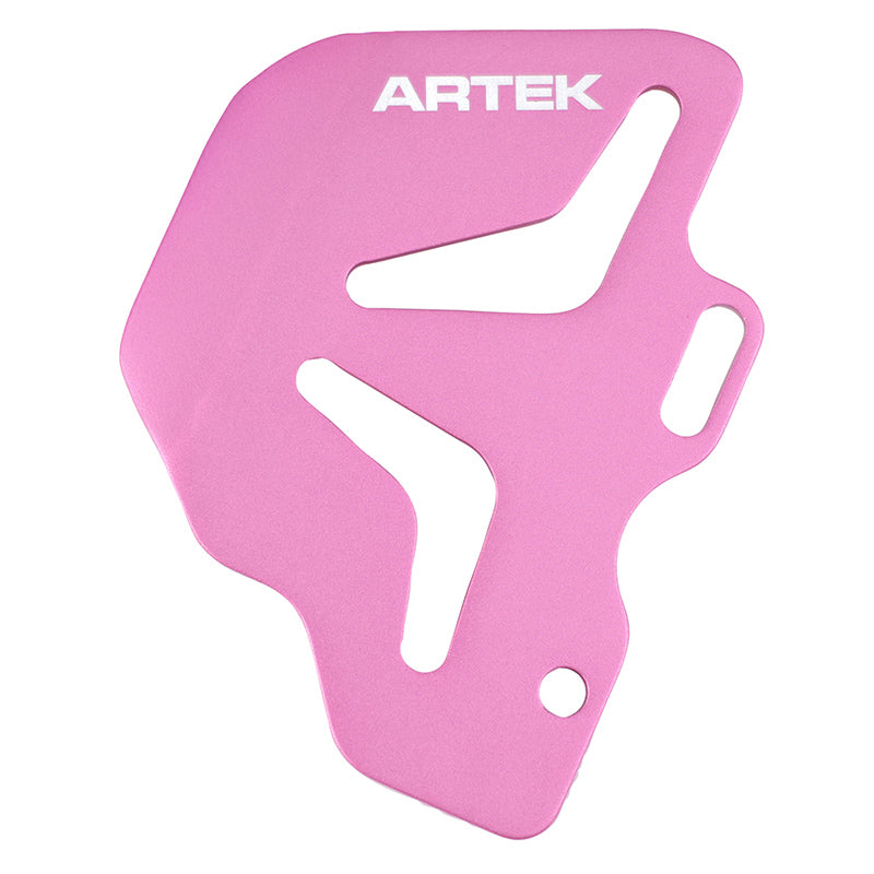 PLATINE DE PROTECTION MAITRE CYLINDRE FREIN ARRIERE 50 A BOITE ARTEK UNIVERSEL 40-50 mm ENTRAXE ALU CNC ROSE