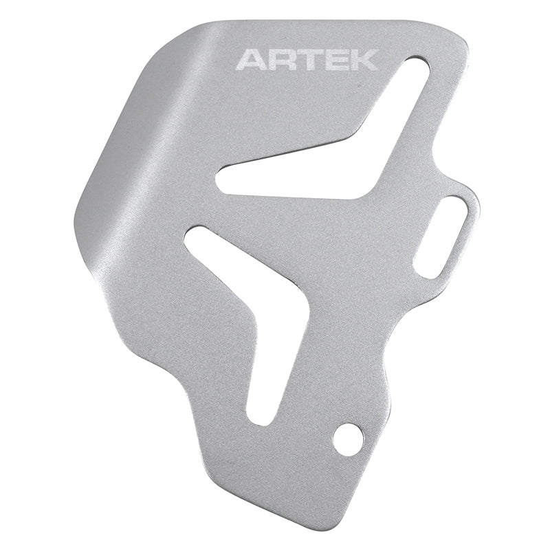 PLATINE DE PROTECTION MAITRE CYLINDRE FREIN ARRIERE 50 A BOITE ARTEK UNIVERSEL 40-50 mm ENTRAXE ALU CNC ARGENT