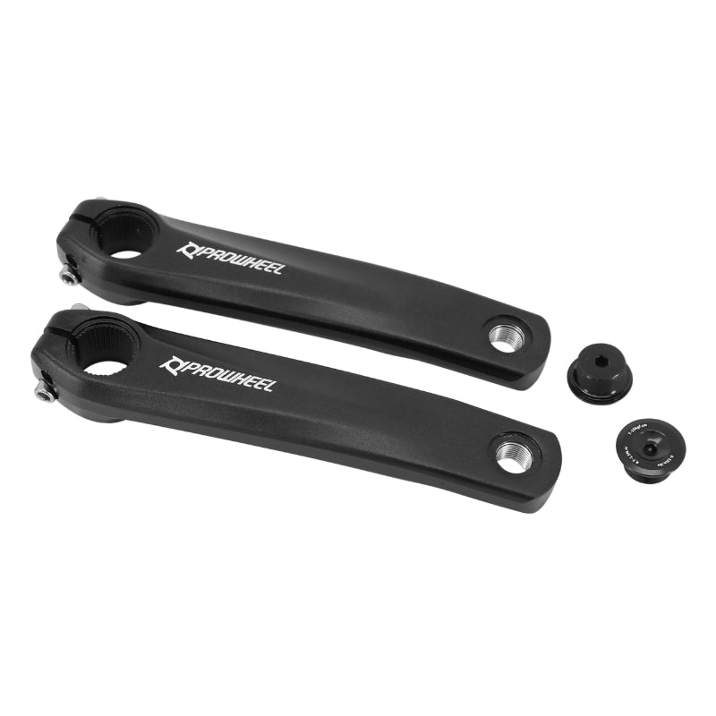 MANIVELLE DROITE + GAUCHE VAE - E-BIKE LONGUEUR 165mm ALU NOIR POUR MOTEUR SHIMANO E8000, E7000, E6100 (PAIRE)