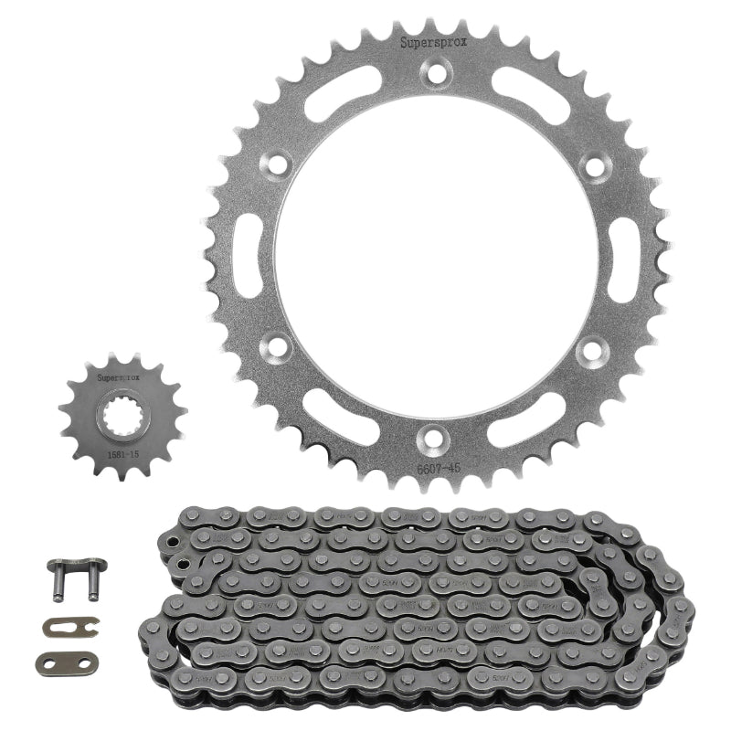 KIT CHAINE ADAPTABLE VOGE 500 DS 2022+  520  15x45  (DEMULTIPLICATION ORIGINE)  -SUPERSPROX-