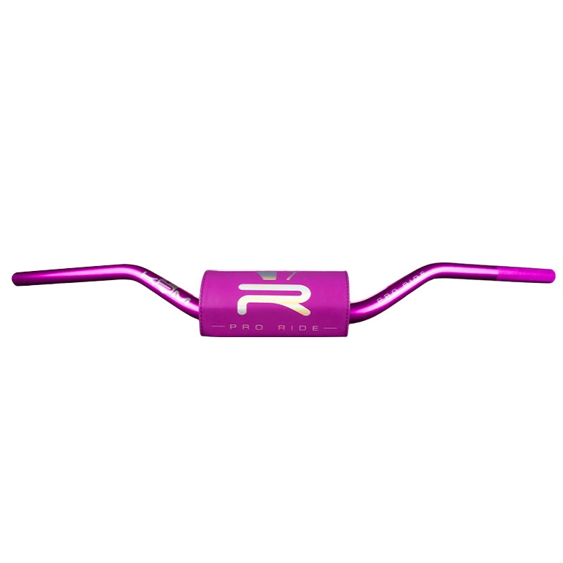 HANDLEBAR 50 A BOX KRM PRO RIDE OVERSIZE DIAM 28.6mm ALU FULL PINK WITH PINK FOAM HOLOGRAPHIC LOGO