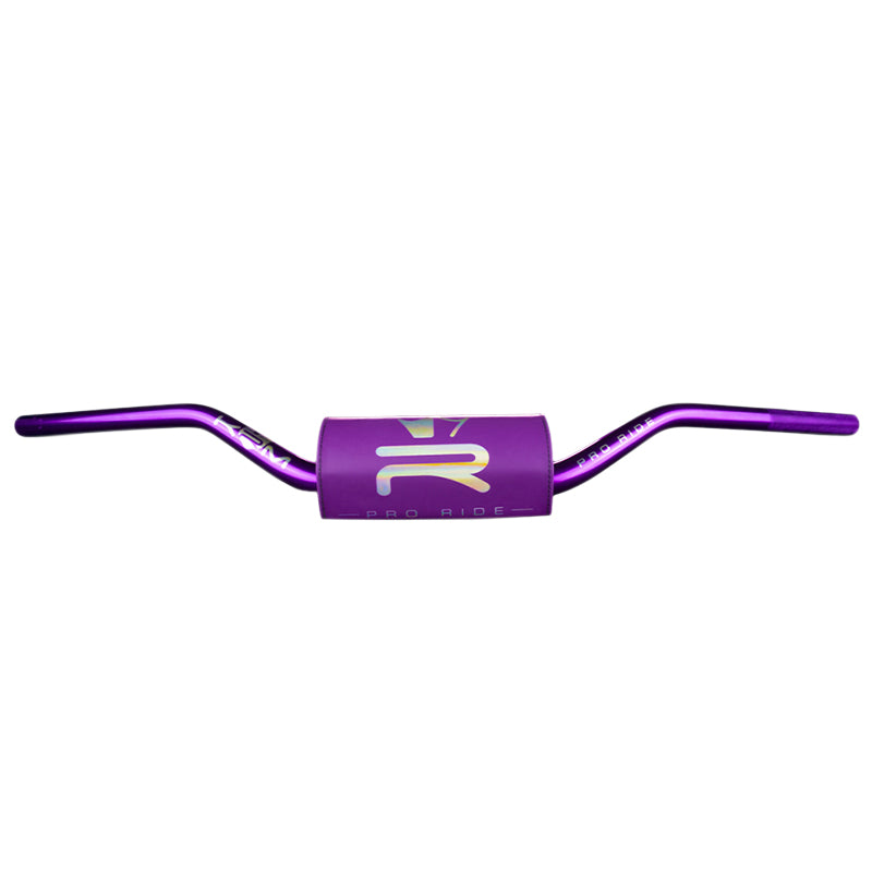 GUIDON 50 A BOITE KRM PRO RIDE OVERSIZE DIAM 28,6mm ALU FULL VIOLET AVEC MOUSSE VIOLETTE LOGO HOLOGRAPHIQUE