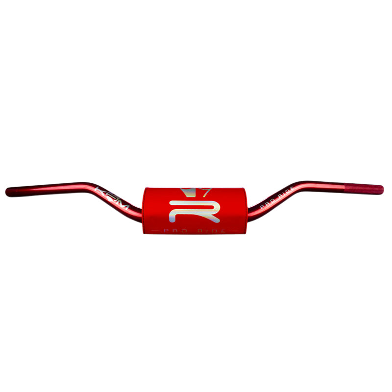 HANDLEBAR 50 A BOX KRM PRO RIDE OVERSIZE DIAM 28.6mm ALU FULL RED WITH RED FOAM HOLOGRAPHIC LOGO