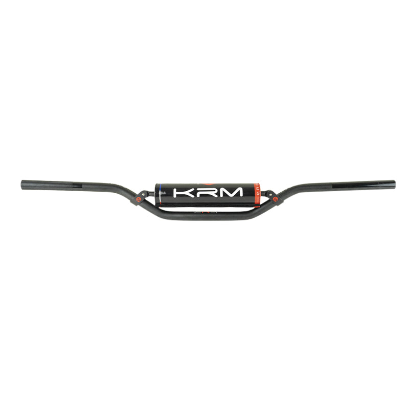 GUIDON 50 A BOITE KRM PRO RIDE DIAM 22,2mm ALU NOIR-ROUGE AVEC MOUSSE