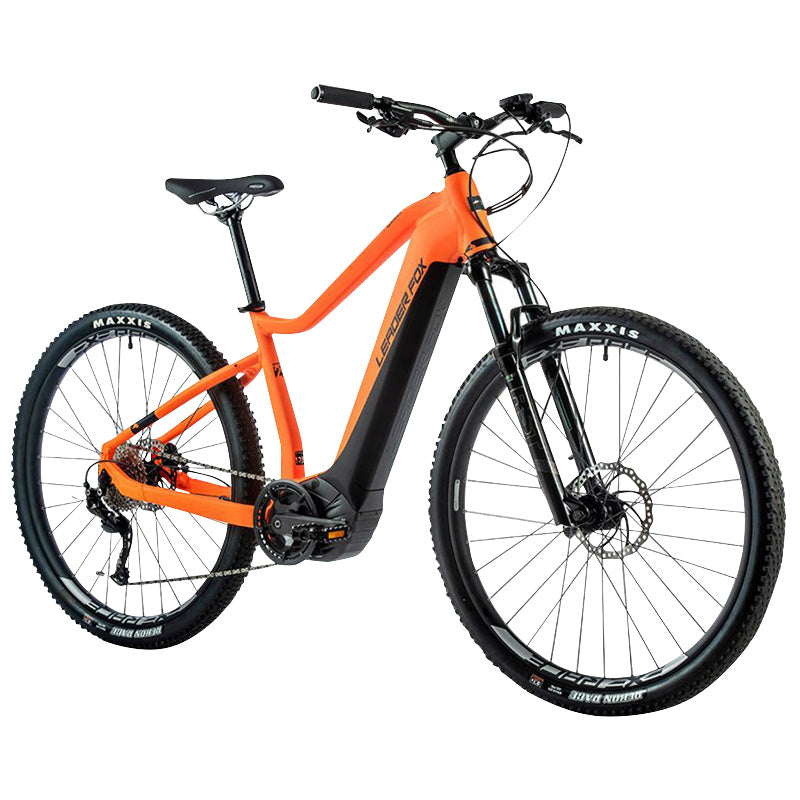 ELEKTRISCHE FIETS-VAE MTB 29 LEADER FOX OXNAR 2023 HEREN MAT ORANJE 9V CENTRALE MOTOR PANASONIC GX ULTIMATE 36V 90Nm 20Ah BATTERIJ (FRAME 17.5" - 45cm - M - VOLWASSEN VAN 168cm tot 178cm)