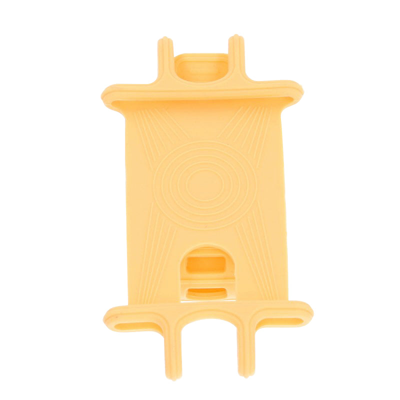 UNIVERSAL YELLOW SILICONE SMARTPHONE-TELEPHONE HOLDER WITH CLIP MOUNTING (SOLD INDIVIDUALLY)