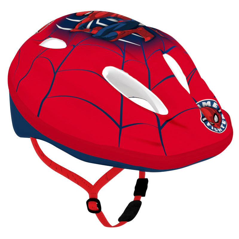 DISNEY SPIDERMAN RED CHILDREN'S BICYCLE HELMET WITH ADJUSTMENT WHEEL SIZE 52-56 (SOLD ON CARD).