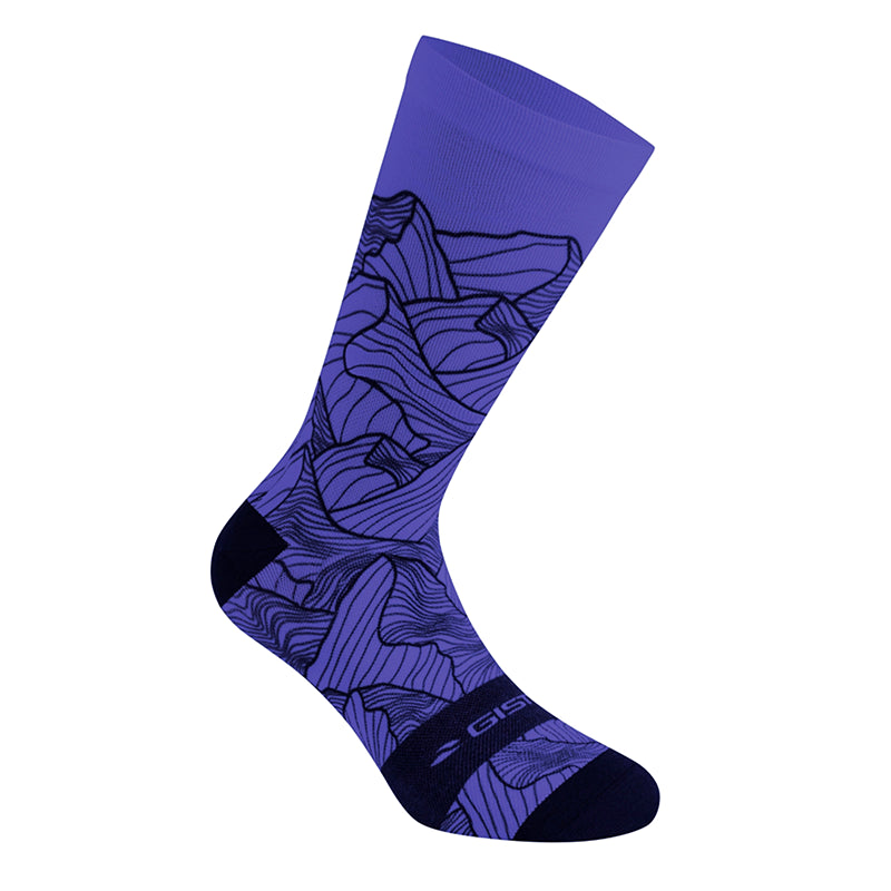 CHAUSSETTES-SOCQUETTES ETE GIST TRENDY VIOLET ALTITUDE 43-47 ECOLOGIQUE - HAUTEUR 20cm   (PAIRE)  -5863