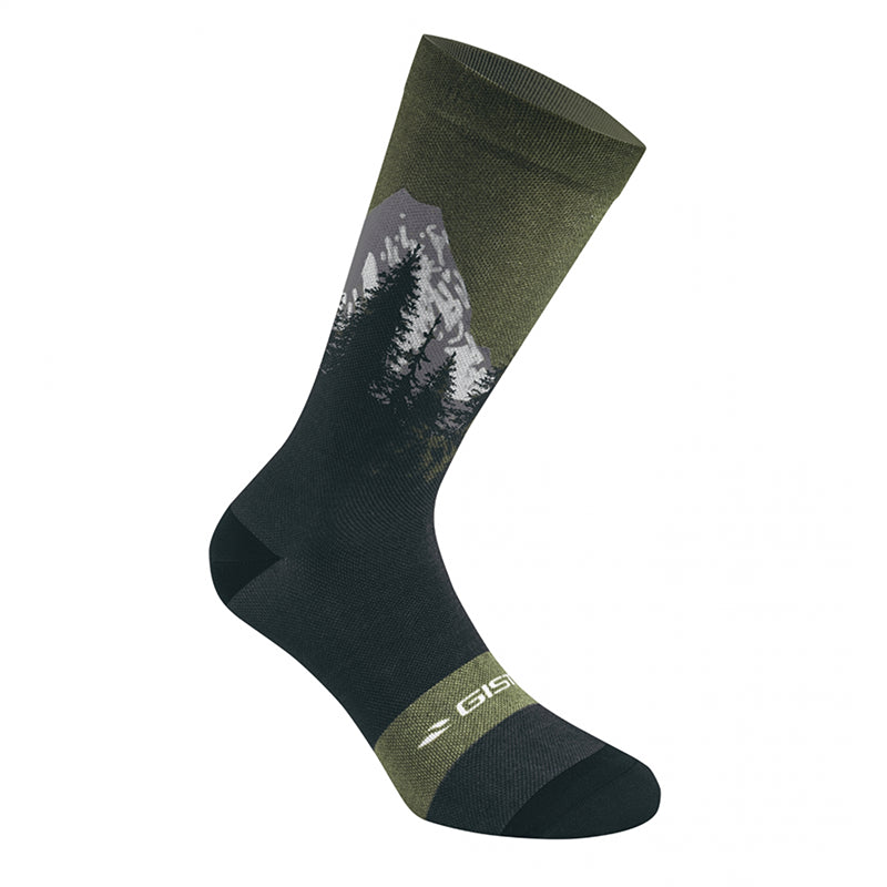 CHAUSSETTES-SOCQUETTES ETE GIST TRENDY VERTE MONTAGNE 38-42 ECOLOGIQUE - HAUTEUR 20cm   (PAIRE)  -5863