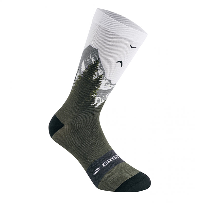 SUMMER SOCKS-ANKLE SOCKS GIST TRENDY WHITE MOUNTAIN 43-47 ECOLOGICAL - HEIGHT 20cm (PAIR) -5863