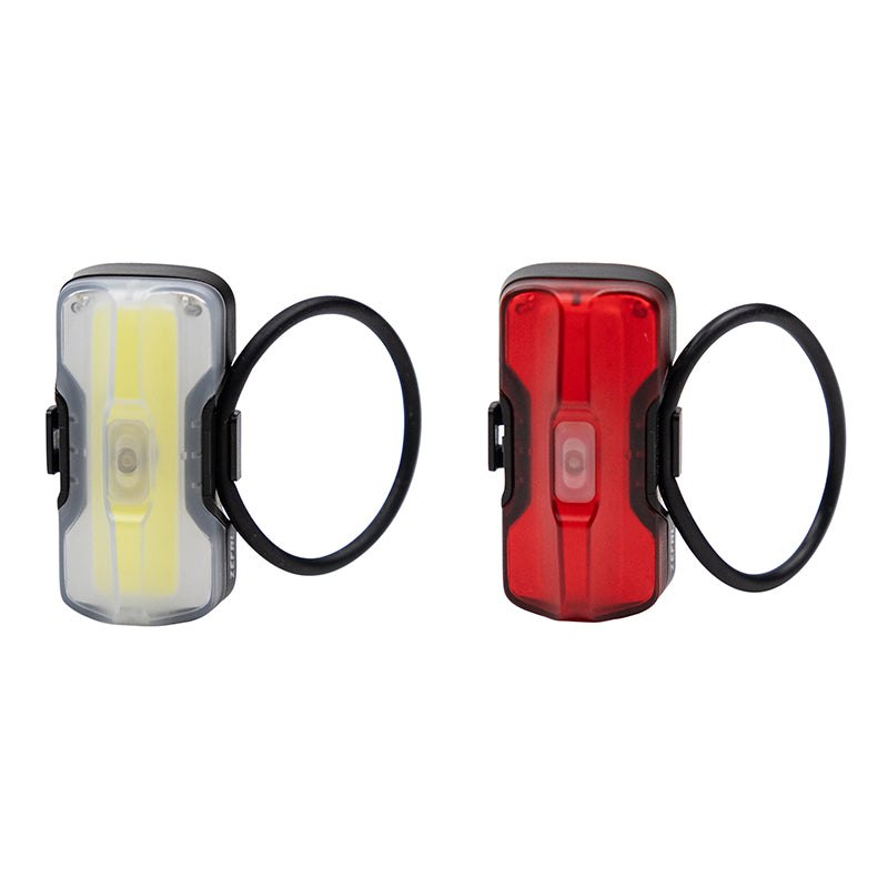 ECLAIRAGE VELO USB KIT SUR CINTRE-TIGE DE SELLE ZEFAL VISION F20-R20 LUMENS NOIR (AVANT+ARRIERE)