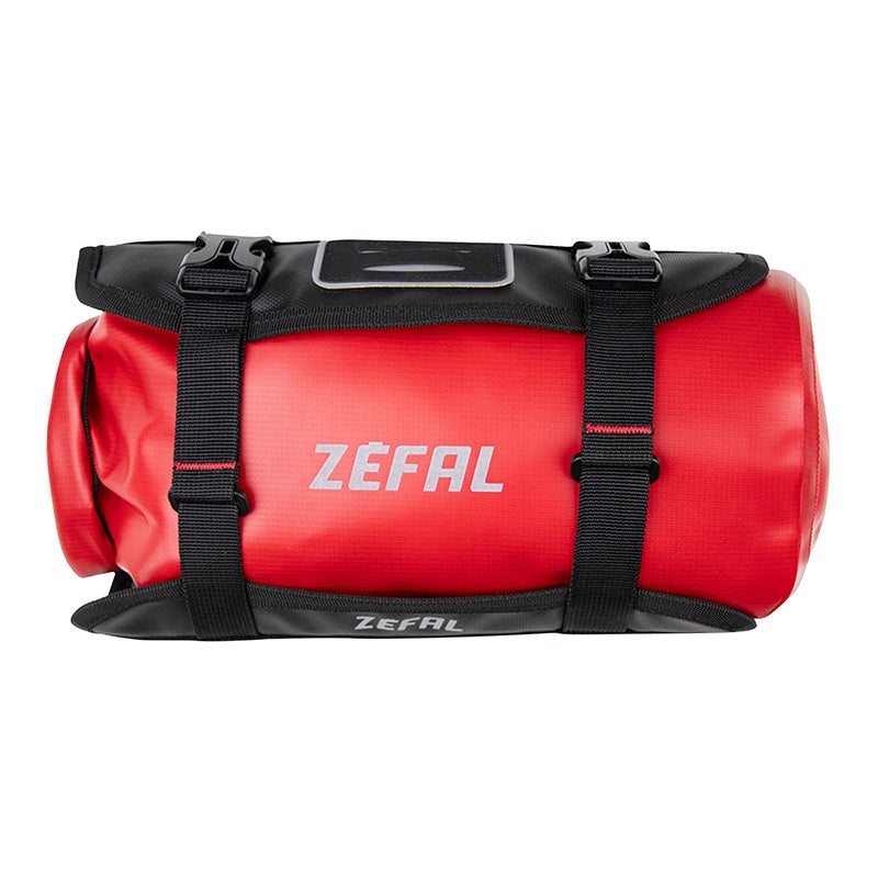 ZEFAL Z ADVENTURE F5 RED WATERPROOF BICYCLE HANDLEBAR BAG WITH SELF-GRIPPING FIXING - CLIPS (L 150 x W 380 x H 150mm - 5 LITERS) MAXIMUM LOAD 4kgs