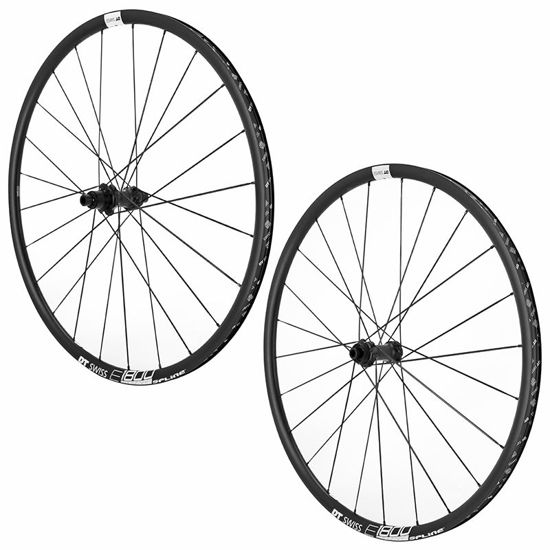 DT SWISS E1800 CENTER LOCK DISC GRAVEL WHEELS 700 CASSETTE SRAM XDR 12V TUBELESS READY THRU AXLE 12-100-12-142mm BLACK RIM HEIGHT 23 (PAIR) (SPECIAL OFFER)