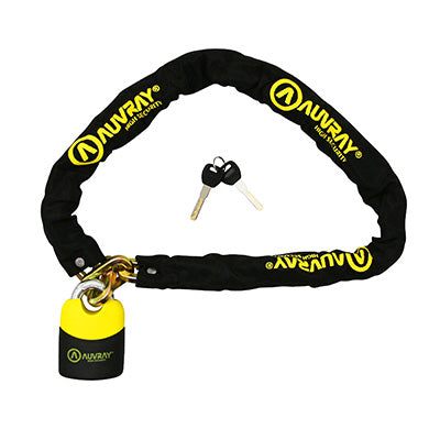 AUVRAY K-BLOCK 1.20M CHAIN ​​ANTI-THEFT LINK DIAM 10mm WITH 74x112mm PADLOCK