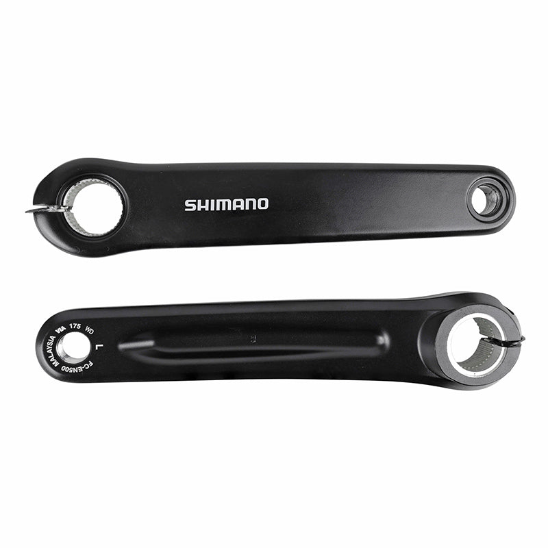 MANIVELLE DROITE + GAUCHE VAE - E-BIKE SHIMANO STEPS FC-EN500 NOIR 175mm (PAIRE)