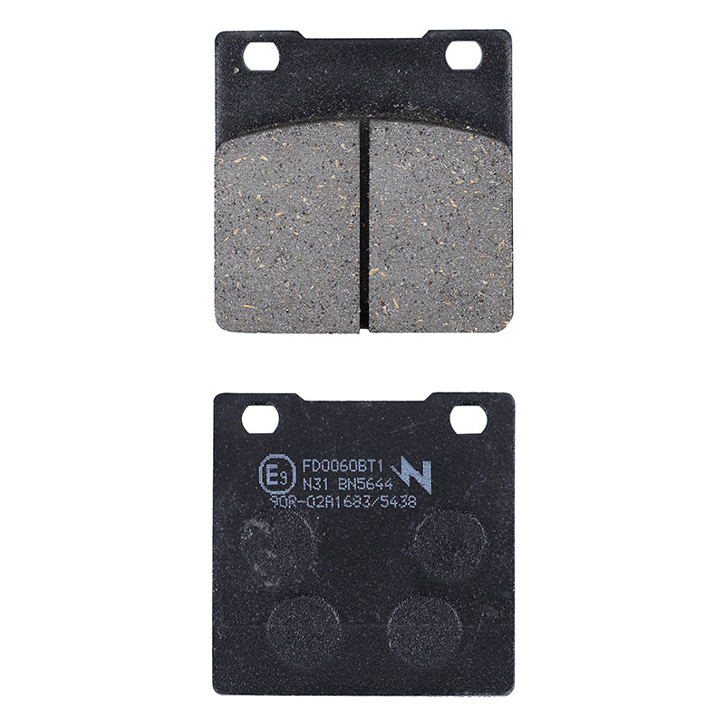 NEWFREN BRAKE PADS FOR SUZUKI 600 GSF BANDIT 1995+2004 AR, 650 SV 1999+2002 AR, 750 GSX F 1989+2006 AR (L 53mm - H 53mm - D 9mm) (FD0060BT) (ORGANIC TOURING)