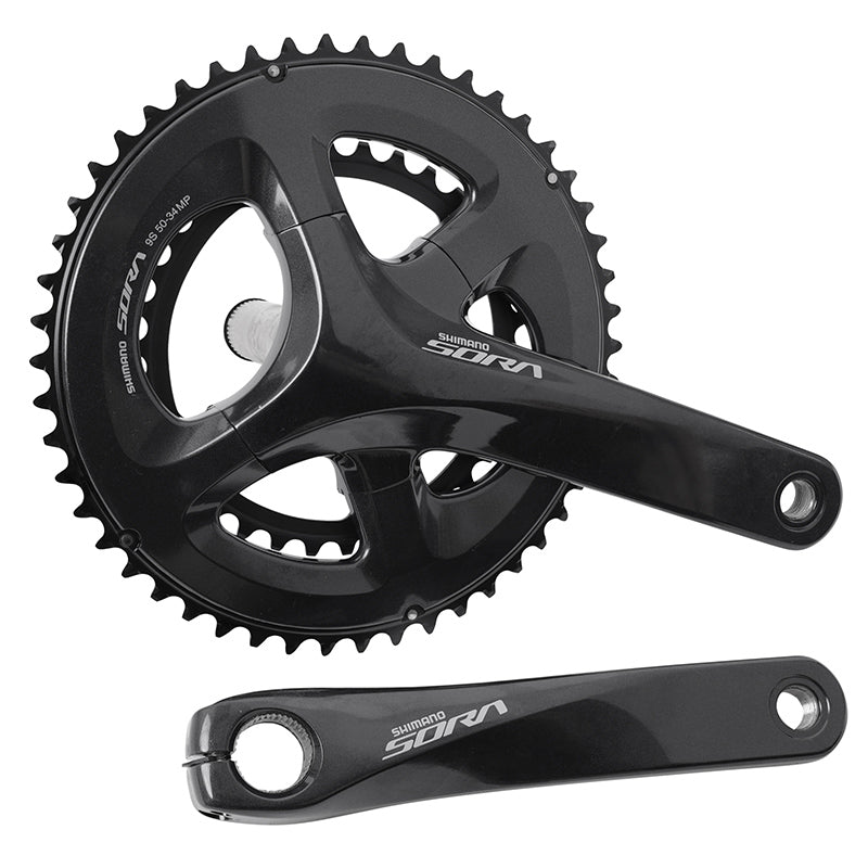 SHIMANO 9S ROAD CRANKSET. SORA R3000 4-SPOKE COMPACT 170mm 34-50 (WORKSHOP ASSEMBLY)