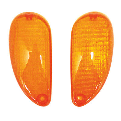 CABOCHON CLIGNOTANT SCOOT ADAPTABLE PIAGGIO 50 TYPHOON, NRG, NTT AR ORANGE (PAIRE)  -P2R-